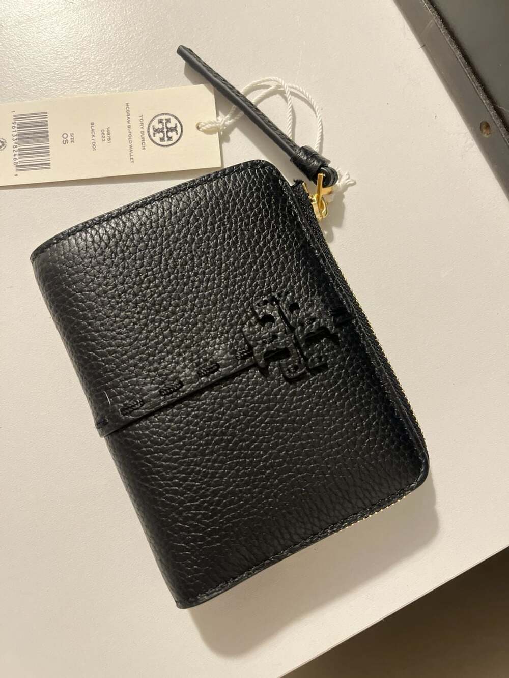 Tory Burch McGraw Bi-Fold Wallet, Black, Size OS